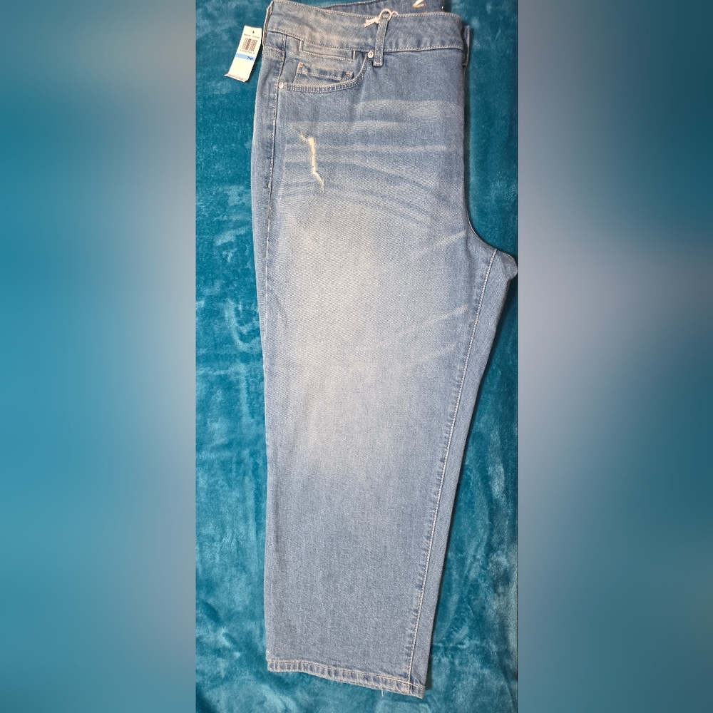 Seven7 Womens Tower Distressed Jeans, Lt-Med Wash, Size 20W - Picture 6 of 6